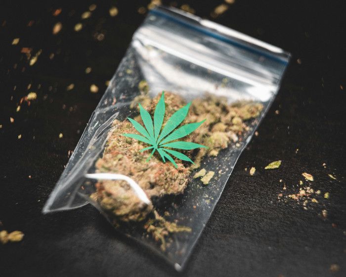 Sichergestelltes Päckchen mit Cannabis